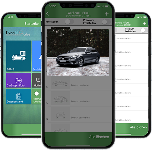 Car Snap in der two Sales App